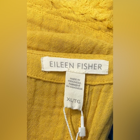 New w/tags XL 1X Eileen Fisher organic cotton gauze dress marigold - Picture 4 of 6